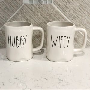 Rae Dunn “Hubby” and “Wifey”